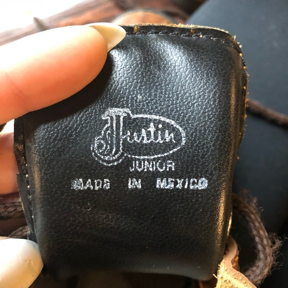 ✨VTG JUSTIN✨ Junior Original Work Boots SZ 7.5 - Picture 6 of 8